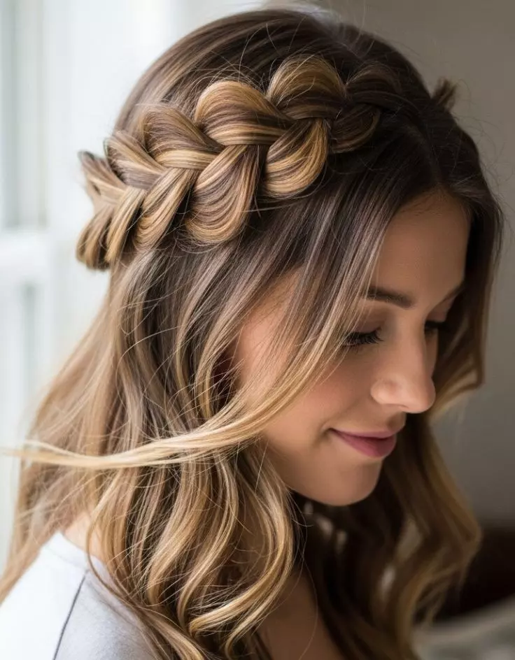 Soft Crown Braid for Everyday Elegance