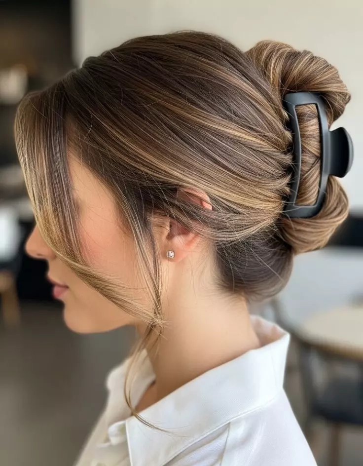 Modern Claw Clip Updo